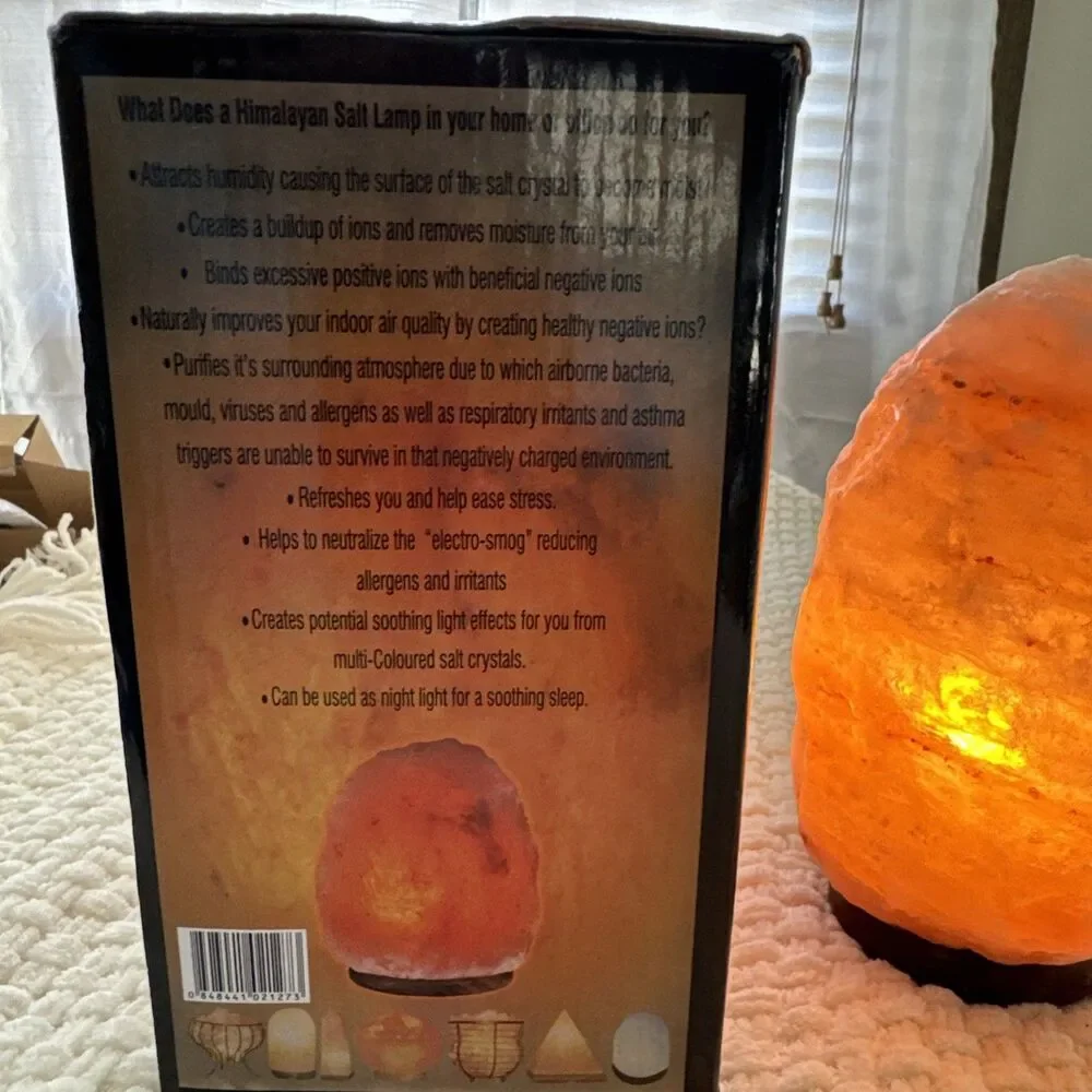HemingWeigh Himalayan Salt Lamp Open Box With Dimmer